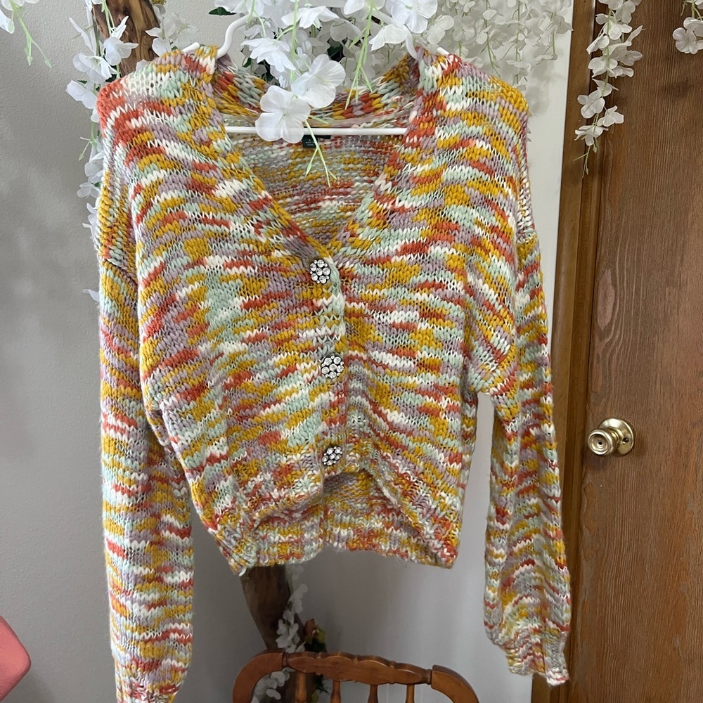 Wild Fable Multicolor Knit Cardigan Womens Small